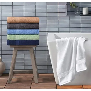 Premium Cotton 6 Pack Bath Towels Quick Dry Super Absorbent