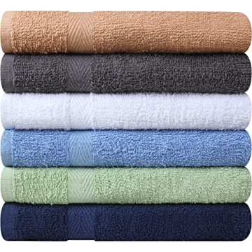 Premium Cotton 6 Pack Bath Towels Quick Dry Super Absorbent