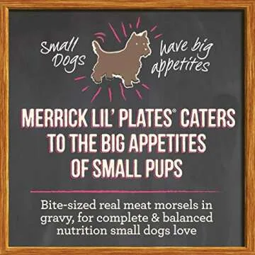 Merrick Lil’ Plates Grain Free Natural Wet Dog Food For Small Breed Puppies, Pint-Sized Puppy Plat...