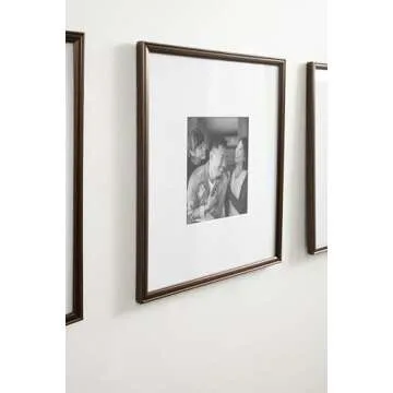 Kate and Laurel Adlynn Rectangle Picture Frame Set of 3, 16 x 20 matted to 8 x 10, Bronze, Vintage Three-Piece Frame Set for Gallery Wall Frame Set in Living Room Wall Decor