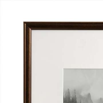 Kate and Laurel Adlynn Rectangle Picture Frame Set of 3, 16 x 20 matted to 8 x 10, Bronze, Vintage Three-Piece Frame Set for Gallery Wall Frame Set in Living Room Wall Decor