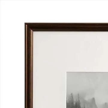 Kate and Laurel Adlynn Rectangle Picture Frame Set of 3, 16 x 20 matted to 8 x 10, Bronze, Vintage Three-Piece Frame Set for Gallery Wall Frame Set in Living Room Wall Decor