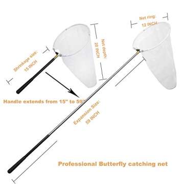 Trasfit Butterfly Net Kit for Kids & Adults - Easy to Use