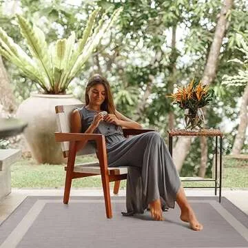 CAMILSON Outdoor Rug - Stylish Waterproof Indoor/Outdoor Carpet