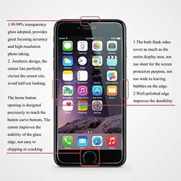 Ailun Screen Protector for iPhone 8 Plus,7 Plus,6s Plus,6 Plus, 5.5 Inch 3Pack Case Friendly Tempered Glass