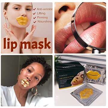 Moisturizing 24K Gold Lip Masks for Soft Hydration