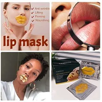 Moisturizing 24K Gold Lip Masks for Soft Hydration