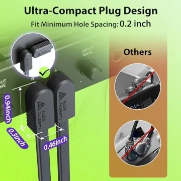 AA AUDIO 18" Flat Guitar Patch Cables | Noise-Free & Durable