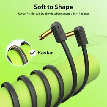 AA AUDIO 18" Flat Guitar Patch Cables | Noise-Free & Durable