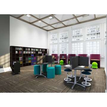 Safco Zenergy Ball Chair, Active Seating, Anti-Burst, Inflatable Chair for Home Office and Classroom, Black Mesh