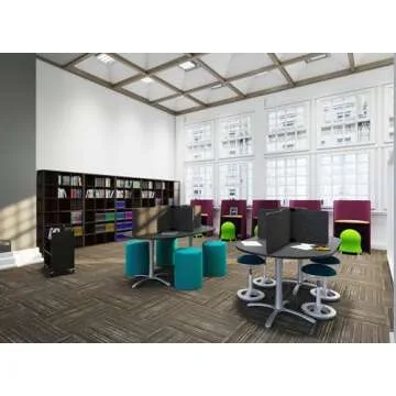 Safco Zenergy Ball Chair, Active Seating, Anti-Burst, Inflatable Chair for Home Office and Classroom, Black Mesh