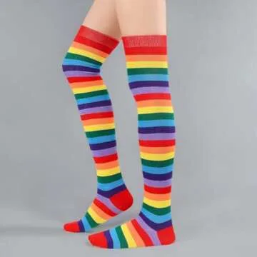 Women's Thigh High Stockings for Cosplay - Vibrant Styles