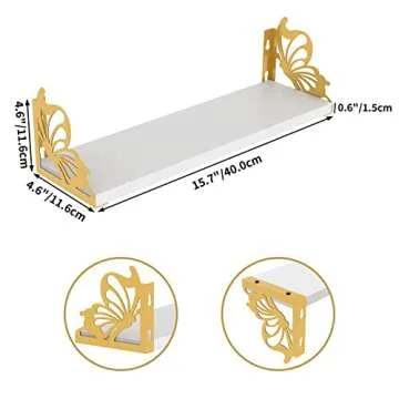 Hoikwo Butterfly Wall Shelves: Floating Decor for All Ages