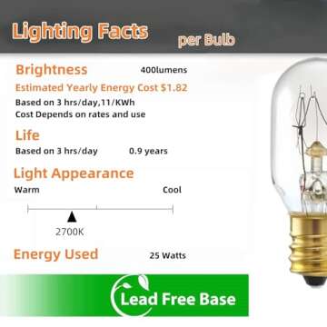 Vinkoe 25 Watt Himalayan Salt Lamp Bulbs – 12 Pack