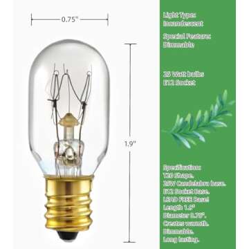 Vinkoe 25 Watt Himalayan Salt Lamp Bulbs – 12 Pack