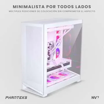 Phanteks (PH-NV723TG_DMW01) NV7 Showcase Full-Tower Chassis, High Airflow Performance, Integrated D/A-RGB Lighting, Seamless Tempered Glass Design, 12 Fan Positions, Matte White