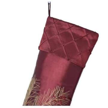 Luxurious Gireshome Faux Silk Christmas Stockings Set