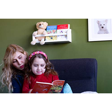 Wallniture Lissa 17" White Shelf for Kids Room Storage