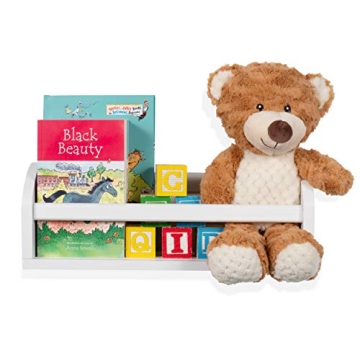 Wallniture Lissa 17" White Shelf for Kids Room Storage