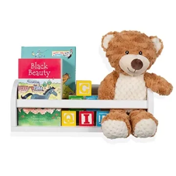 Wallniture Lissa 17" White Shelf for Kids Room Storage