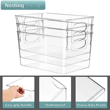 Clear Storage Bins for Home Organization - Sorbus 2 Pack