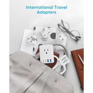 Kakyanill European Travel Plug Adapter with USB Ports