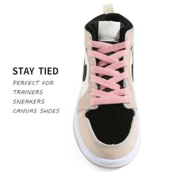 VSUDO 63" Flat Sakura Pink Shoe Laces for Sneakers, Sakura Pink Shoelaces for Sneakers, Shoe String ...