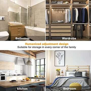 GGMOVE Hanging Mesh Shower Caddy College with Hooks, Bath Baskets Organizer Storage with 4 Pockets f...