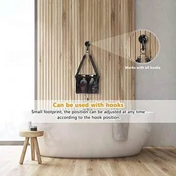 GGMOVE Hanging Mesh Shower Caddy for College and Travel