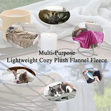 FOHOG Flannel Fleece Throw Blanket - Soft & Lightweight