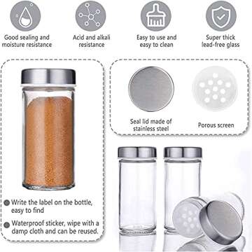 CAM2 Rotating Spice Rack with Free Spice Jar Resend for 5 Years, Spice rack organizer for countertop, Seasoning organizer stainless steel, For Kitchen Cabinet Organizer(Wood)