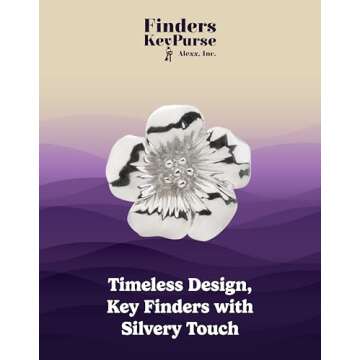 Finders Key Purse - Women’s Key Chain, Key Holder, Keychain Accessories, Key Ring, Cute Keychain, Keychain, Silver Floral