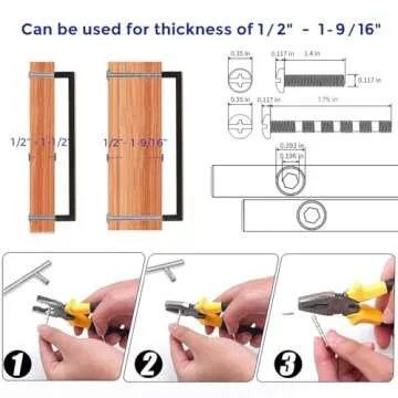 Ravinte 25 Pack Solid 7-1/2 Inch Oil-Rubbed Bronze Solid Kitchen Slim Square Cabinet Handles Cabinet Pulls Drawer Pulls Kitchen Cabinet Hardware Kitchen Handles (9mm Width)