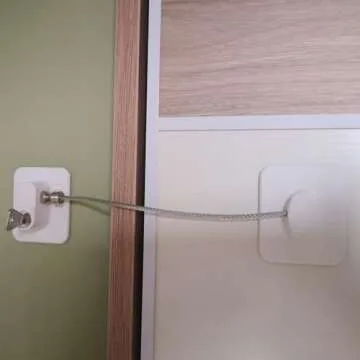 YEYA Refrigerator Lock, Baby Proof Cabinet Locks with Keys, Safety Cabinets Locks for Toddler 4 Pack