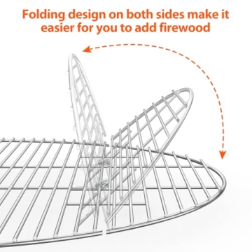 Durable 36-inch Stainless Steel Grilling Grate for Fire Pits