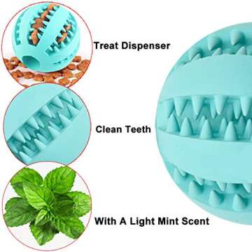 viewm 2 Dogs Durable Chew Toys Ball for Aggressive Chewers Tug of War Interactive Indestructible Dog Toys for Small Medium Large Dogs Puppies Teething Tough Puzzle Rope Toys, Orange & Red