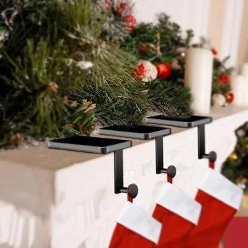 Christmas Stocking Holders - Set of 6 Non-Slip Hooks