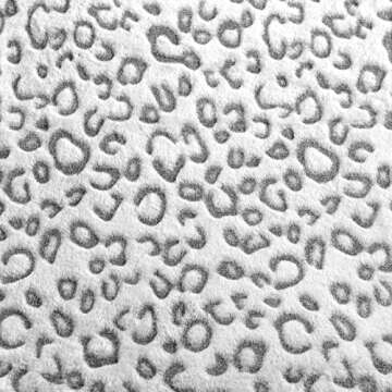 PLEASANT BOULEVARD | Leopard Throw Blanket Fleece, Premium Lightweight Cozy Warm Plush Microfiber Bedspread for Couch Sofa and Bed (Gray, King (108 x 90 inches))