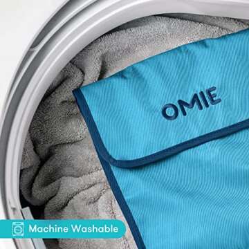 Omie OmieBox Lunch Bag - Washable, Foldable, Durable, WaterResistant Fabric with Interior Pocket and External Bottle Holder.