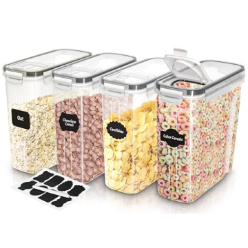 Utopia Kitchen Cereal Containers Storage - Liter Airtight Food Storage Containers & Cereal Dispenser...