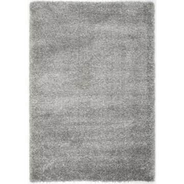 SAFAVIEH California Shag Collection Area Rug - 5'3" x 7'6", Silver, Non-Shedding & Easy Care, 2-inch...