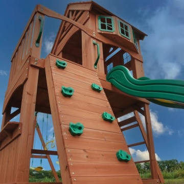 Atlantis All Cedar Swing Set for Kids Outdoor Play
