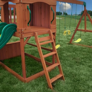 Atlantis All Cedar Swing Set for Kids Outdoor Play