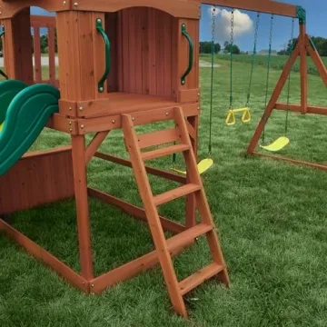 Atlantis All Cedar Swing Set for Kids Outdoor Play