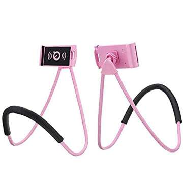 Chapter Seven Universal Smart Mobile Phone Stand,Hanging on Neck Cell Phone Mount Holder, Flexible L...