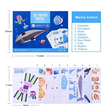TRAVER DREAM 3D Paper Art Craft Kit for Kids DIY Fun