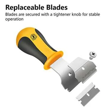 Multi-Purpose Razor Blade Scraper | Razor Scraper Set w/ 10pcs Extra Blades Cleaning Scraper Tool - Window Scraper, Glass Scraper, Blade Scraper, Paint Scraper, Oven Scraper- Extendable-Handle Design