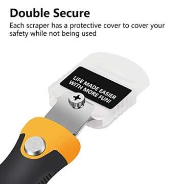 Multi-Purpose Razor Blade Scraper | Razor Scraper Set w/ 10pcs Extra Blades Cleaning Scraper Tool - Window Scraper, Glass Scraper, Blade Scraper, Paint Scraper, Oven Scraper- Extendable-Handle Design