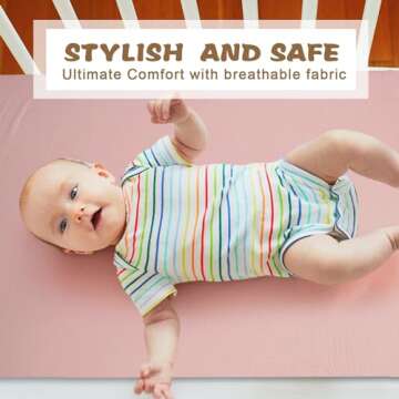 Newwiee 3 Pcs Muslin Crib Sheets 51.2" x 27.6" Mini Baby Sheets for Girls Boys Soft Fitted Neutral Mattress Sheet for Crib