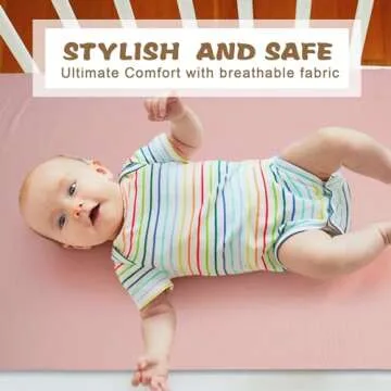 Newwiee 3 Pcs Muslin Crib Sheets 51.2" x 27.6" Mini Baby Sheets for Girls Boys Soft Fitted Neutral Mattress Sheet for Crib